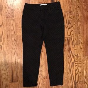Black polka dotted trousers
